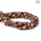 8 - 11mm Multi Color Tourmaline Plain Chip 16 inch 136 Beads 1mm Hole - Beadsofcambay.com