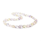 8 - 11mm Multi Gem Concave Faceted Oval 16 inch 44 Beads AAA - Beadsofcambay.com