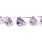 8 - 11mm Pink Amethyst Faceted Trillion Beads 7 inch 14 pieces - Beadsofcambay.com