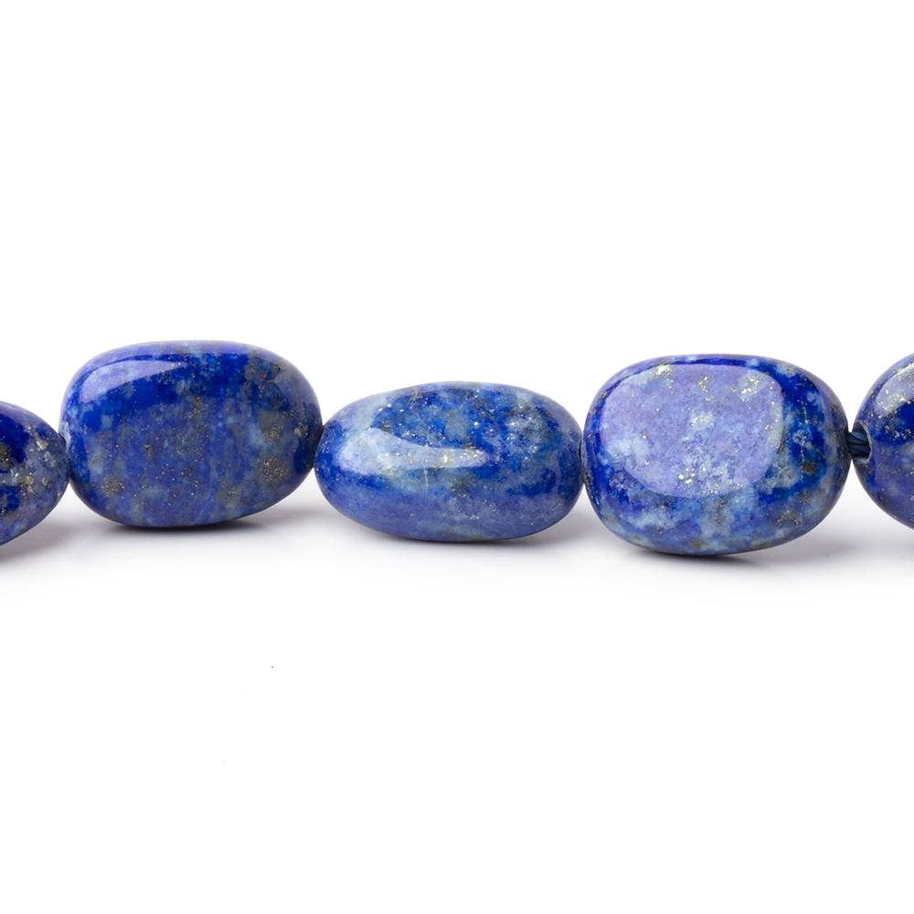 8 - 14mm Lapis Lazuli Plain Nugget Beads 16 inch 30 Beads 1mm Hole - Beadsofcambay.com
