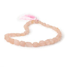 8 - 16mm Matte Morganite Plain Nugget Beads 16 inch 36 pieces - Beadsofcambay.com