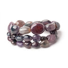 8 - 17mm Sapphire & Ruby Plain Nugget Beads 18 inch 41 pieces - Beadsofcambay.com