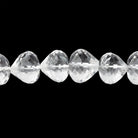 8 - 8.5mm Crystal Quartz Straight Drill Candy Kiss 7.5 inch 27 Beads - Beadsofcambay.com