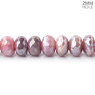 8 - 8.5mm Mystic Mauve Moonstone 2mm Large Hole Faceted Rondelles 8 inch 36 Beads - Beadsofcambay.com