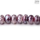 8 - 8.5mm Mystic Plum Moonstone 2mm Large Hole Faceted Rondelles 8 inch 36 Beads - Beadsofcambay.com