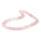 8 - 8.5mm Rose Quartz Faceted Rondelle Beads 16 inch 78 pieces AA - Beadsofcambay.com