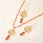 8-9mm Dark Carnelian Faceted Pear Beads 7.5 inch 54 pieces - Beadsofcambay.com