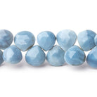 8 - 9mm Owyhee Denim Blue Opal Faceted Heart Beads 8 inch 46 pieces - Beadsofcambay.com