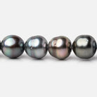 8 - 9mm Peacock Tahitian Saltwater Pearl Beads 16 inch 48 pieces A - Beadsofcambay.com