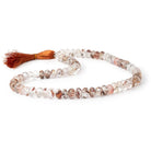 8 - 9mm Rutilated Quartz Faceted Rondelle Beads 16 inch 70 pieces - Beadsofcambay.com