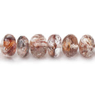 8 - 9mm Rutilated Quartz Faceted Rondelle Beads 16 inch 70 pieces - Beadsofcambay.com