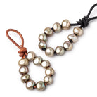 9-10mm Grape Green Large Hole Baroque Pearls Set of 10 - BeadsofCambay.com