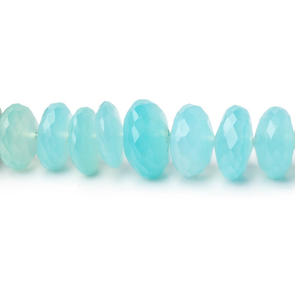 8.5 - 10mm Multi Color Chalcedony Faceted Rondelle 19 inch 94 Beads - Beadsofcambay.com