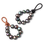 9.5-10.5mm Gray Peacock Large Hole Baroque Pearls Set of 10 - BeadsofCambay.com