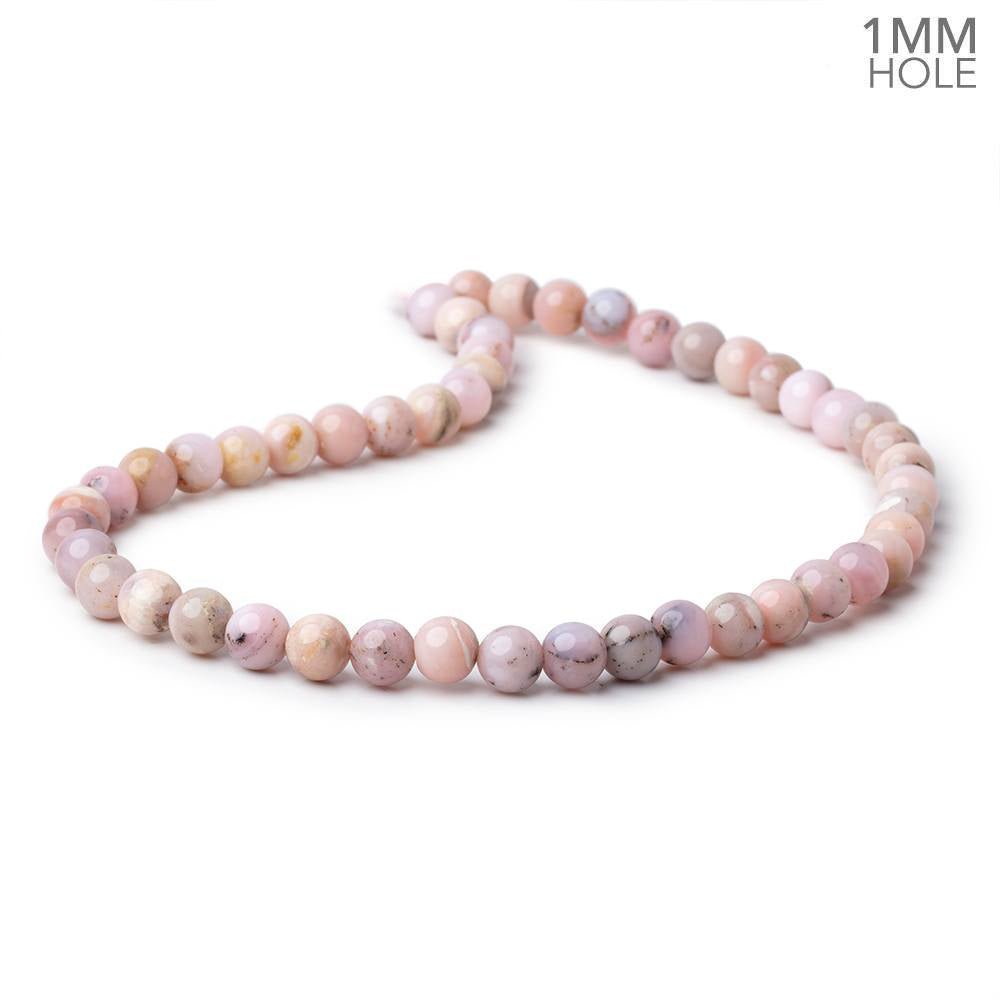 8.5mm Pink Peruvian Opal Plain Rounds 16 inch 48 Beads 1mm Hole - Beadsofcambay.com