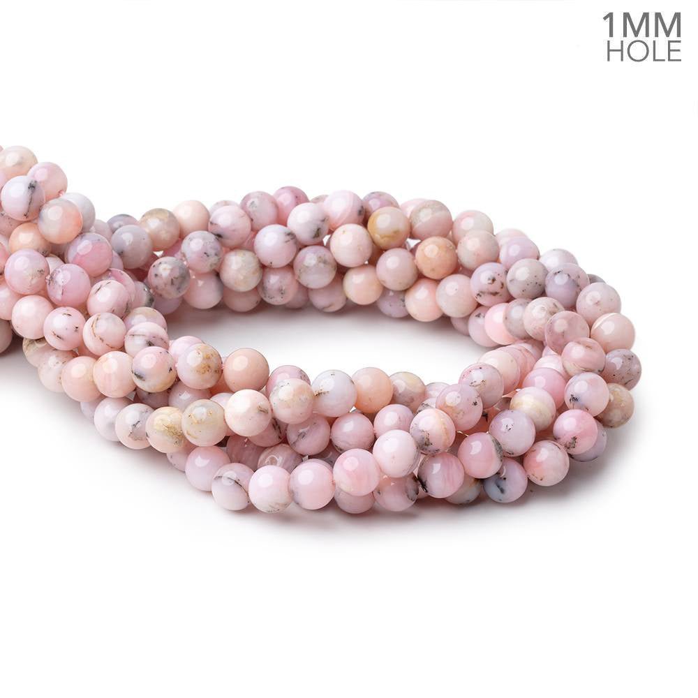 8.5mm Pink Peruvian Opal Plain Rounds 16 inch 48 Beads 1mm Hole - Beadsofcambay.com