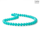 8mm Amazonite Plain Round Beads 15 inch 46 pieces 1mm hole - Beadsofcambay.com