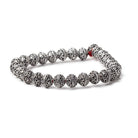 8mm Antiqued Silver Plated Copper Roval Persian Beads 8 inch 28 pieces - Beadsofcambay.com