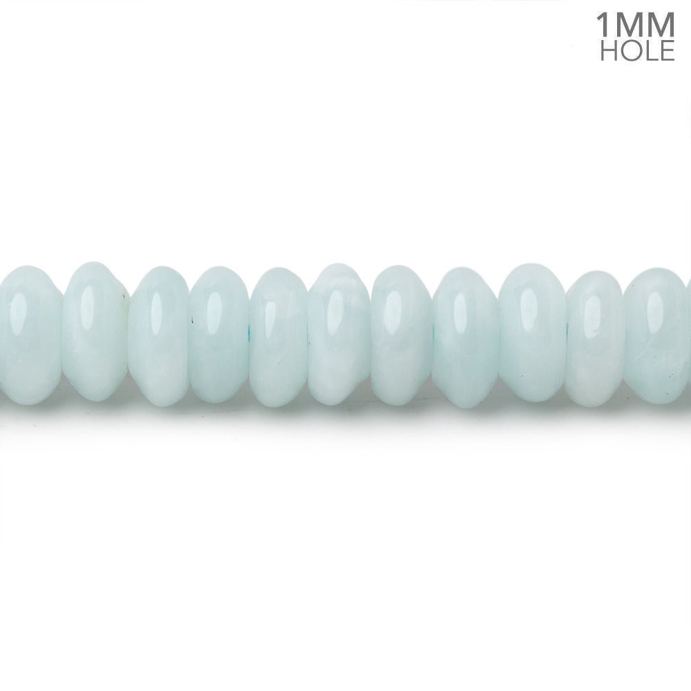 8mm Blue Angel Hemimorphite Plain Rondelles 15 inch 110 Beads - Beadsofcambay.com