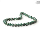 8mm Brazilian Emerald Plain Round Beads 16 inch 46 pieces 1mm Hole - Beadsofcambay.com