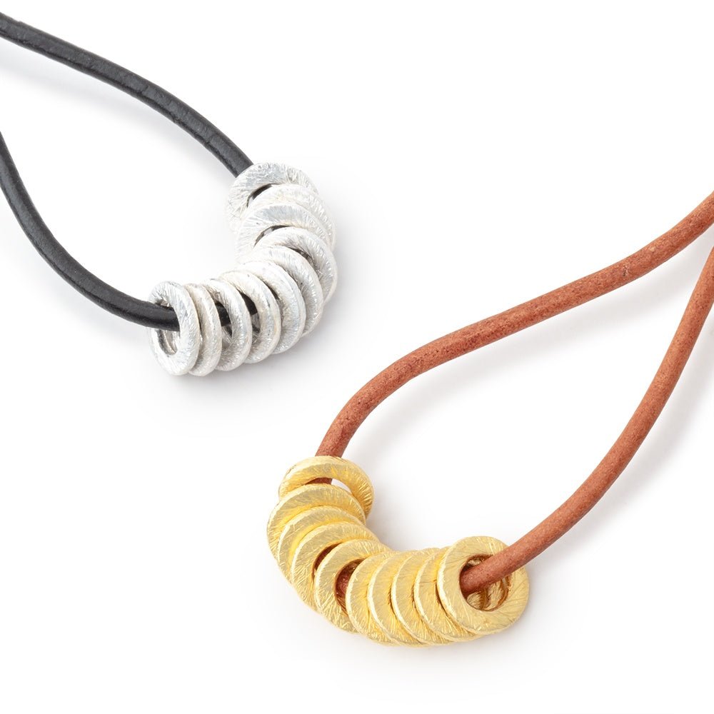 8mm Brushed Jump Ring Set of 10 pieces - Beadsofcambay.com