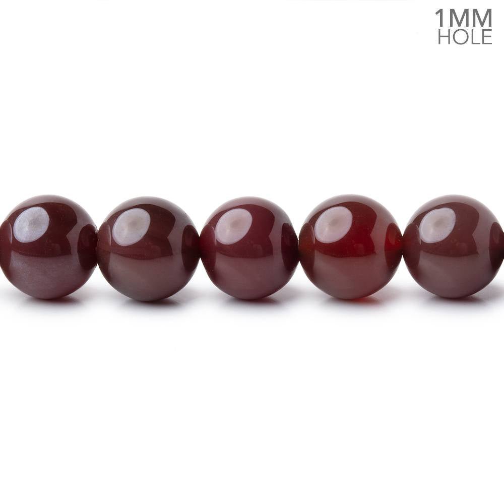 8mm Dark Sard Agate Plain Round 15 inch 45 Beads 1mm Hole - Beadsofcambay.com