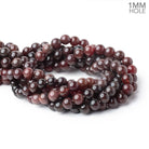 8mm Dark Sard Agate Plain Round 15 inch 45 Beads 1mm Hole - Beadsofcambay.com