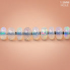 8mm Ethiopian Opal 1.5mm Large Hole Faceted Rondelle 8 inch 45 Beads AA - Beadsofcambay.com