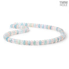 8mm Multi Color Beryl Plain Rondelle 16 inch 87 Beads 1mm Drill Hole - Beadsofcambay.com