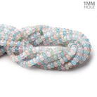 8mm Multi Color Beryl Plain Rondelle 16 inch 87 Beads 1mm Drill Hole - Beadsofcambay.com