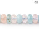 8mm Multi Color Beryl Plain Rondelle 16 inch 87 Beads 1mm Drill Hole - Beadsofcambay.com