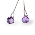 8mm Pink Amethyst Pavilion Faceted Heart Set of 2 Focals AAA - Beadsofcambay.com