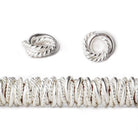 8mm Plain & Twist Mobius Large Hole Spacer Beads 8 inch Strand - Beadsofcambay.com