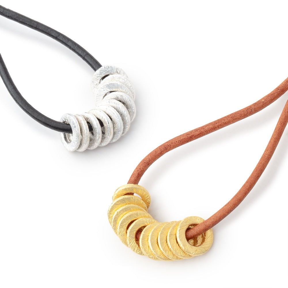 8mm Brushed Jump Ring Set of 10 pieces - BeadsofCambay.com