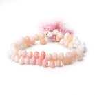 8x5-10x6mm Pink Peruvian Opal Faceted Tear Drop 8 inch 64 Beads - Beadsofcambay.com