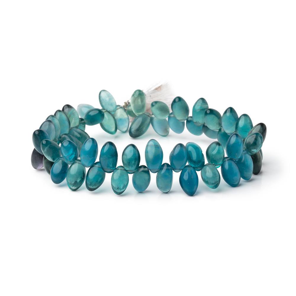 8x5 - 10x6mm Shaded Fluorite Top Drill Plain Marquise 7.5 inch 50 Beads AA - Beadsofcambay.com