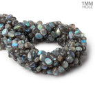 8x5 - 10x8mm Labradorite Plain Nugget 16 inch 63 Beads 1mm Hole - Beadsofcambay.com