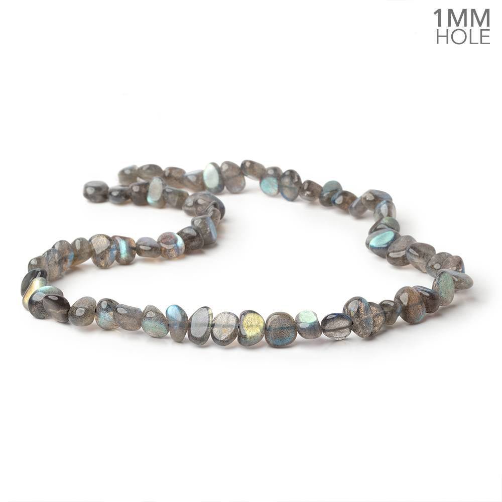 8x5 - 10x8mm Labradorite Plain Nugget 16 inch 63 Beads 1mm Hole - Beadsofcambay.com