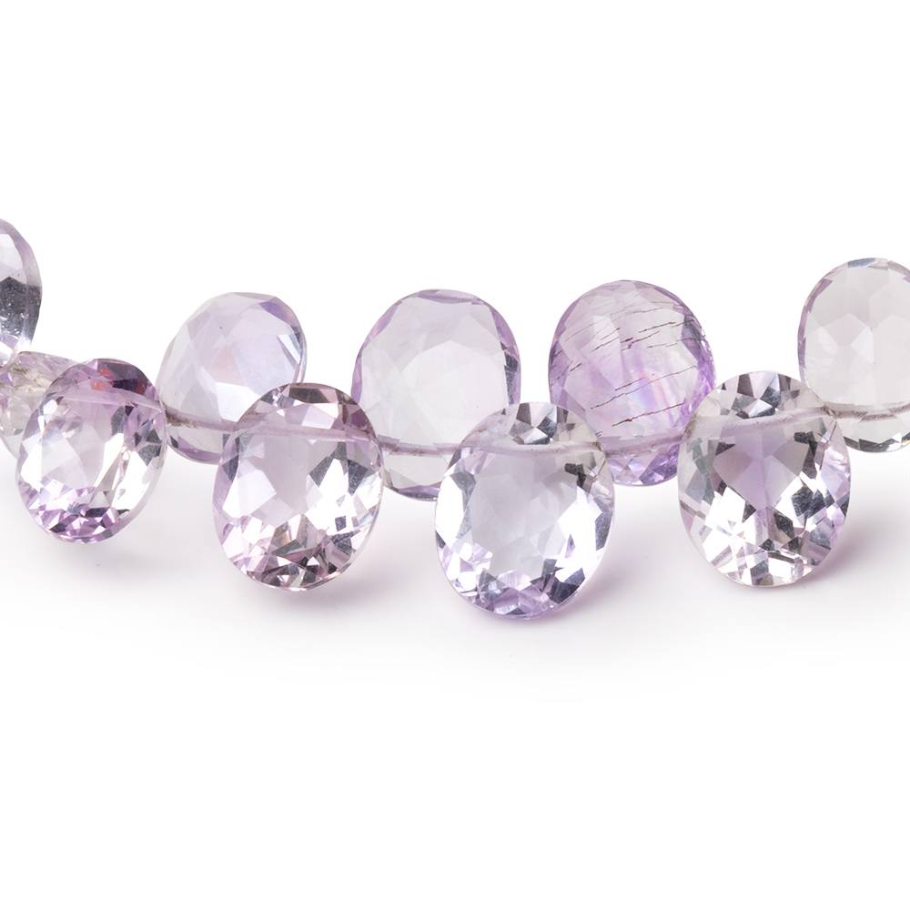 8x6 - 10x8mm Pink Amethyst Faceted Pear and Oval 4.5 inch 27 Beads AAA - Beadsofcambay.com