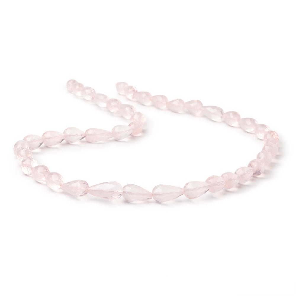 Natural Pink Rose Quartz 6mm Round Gemstone Beaded Layered Necklace 18-20 Inches