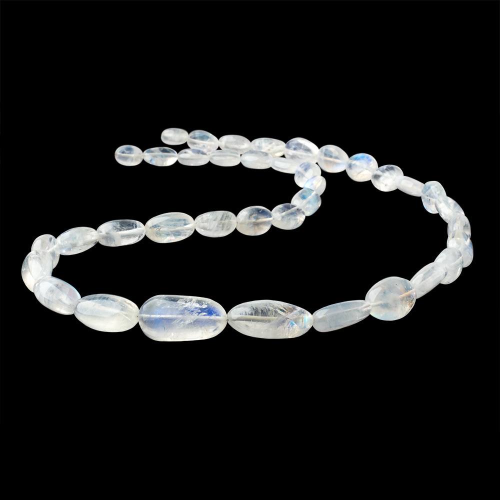 8x6 - 23x12mm Rainbow Moonstone Plain Nugget Beads 18 inch 38 pieces AA - Beadsofcambay.com