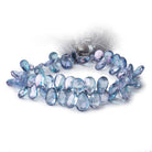 8x6.5 - 12x8mm Mystic Blue Topaz Faceted Pear Beads 8 inch 60 pieces - Beadsofcambay.com