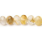 8x6mm Rutilated Quartz Faceted Oval Beads 8 inch 28 pieces - Beadsofcambay.com