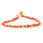 8x7 - 11x8mm Carnelian Faceted Nugget 14 inch 34 Beads - Beadsofcambay.com