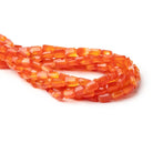 8x7 - 11x8mm Carnelian Faceted Nugget 14 inch 34 Beads - Beadsofcambay.com