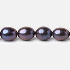 8x7.5 - 9x8mm Peacock Oval Freshwater Pearls 15.5 inch 40 Beads - Beadsofcambay.com