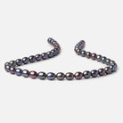 8x7.5 - 9x8mm Peacock Oval Freshwater Pearls 15.5 inch 40 Beads - Beadsofcambay.com