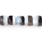 9-10mm Banded Owyhee Blue Opal Plain Cube Beads 7.5 inch 20 pieces - Beadsofcambay.com