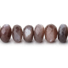 9-10mm Chocolate Moonstone Faceted Rondelle 14 inch 52 Beads - Beadsofcambay.com