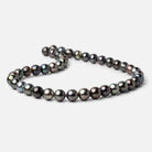 9-10mm Dark Tahitian Saltwater Pearls 16 inch 42 Beads AA - Beadsofcambay.com